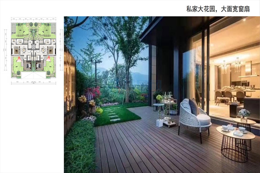 轻奢别墅花园示意图